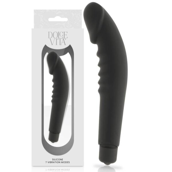 imagen DOLCE VITA - REALISTIC  PLEASURE VIBRADOR SILICONA NEGRO