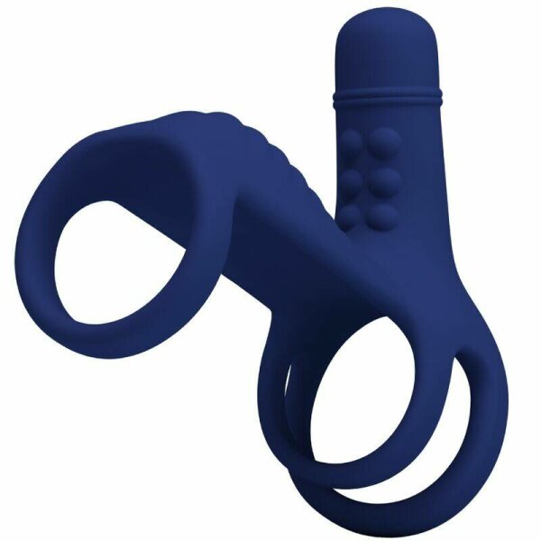 imagen PRETTY LOVE - ELISH ANILLO VIBRADOR CON EXTENSIÓN AZUL