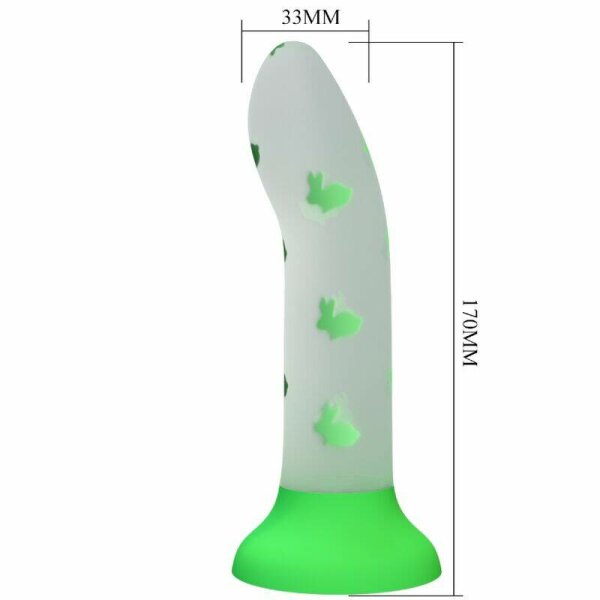 imagen PRETTY LOVE - MAGICAL NIGHTFALL DILDO SIN VIBRACIÓN LUMINOSO VERDE