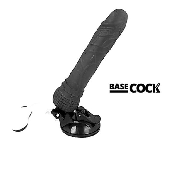 imagen BASECOCK - VIBRADOR REALISTICO CONTROL REMOTO NEGRO 19.5 CM -O- 4 CM