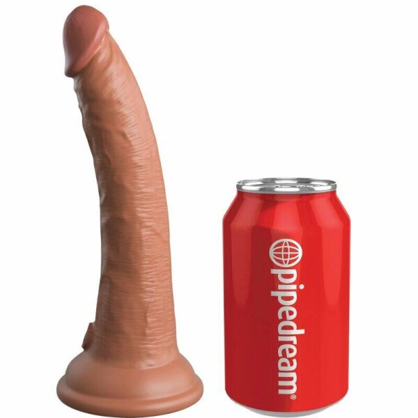 imagen KING COCK - ELITE DILDO REALISTICO SILICONA 17.8 CM CARAMELO