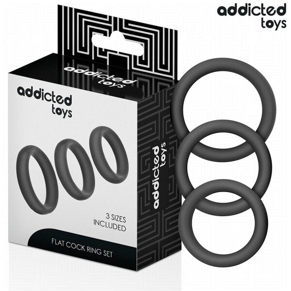 imagen ADDICTED TOYS - SET DE ANILLOS SILICONA PLANOS