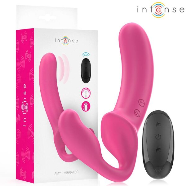 imagen INTENSE - AMY VIBRADOR DOBLE 20 CM ROSA CONTROL REMOTO