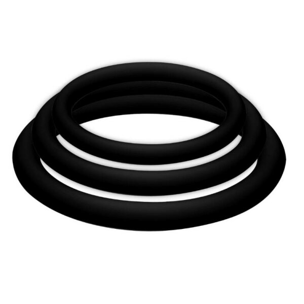 imagen JOYDIVISION POTENZDUO - PLUS PACK 3 ANILLOS PARA PENE NEGRO - S, M, L