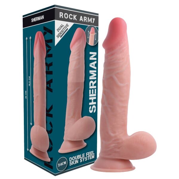 imagen ROCKARMY - SHERMAN DILDO REALISTA DUAL DENSITY 24 CM -O- 4.62 CM