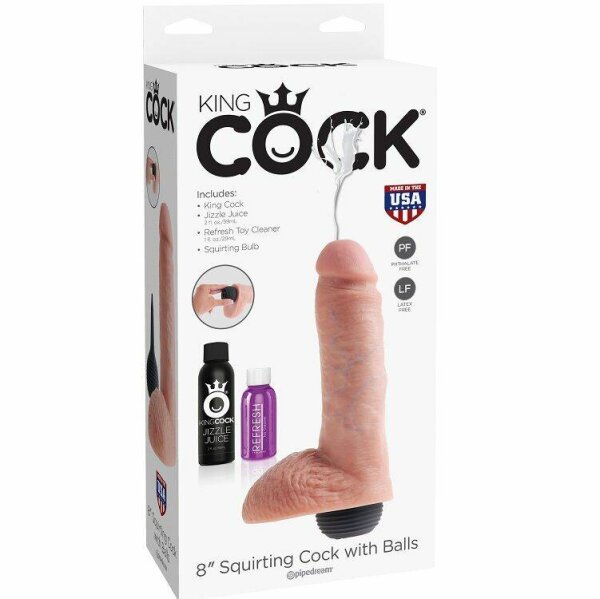 imagen KING COCK - PENE REALISTICO EYACULADOR NATURAL 20.32 CM