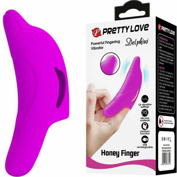 imagen PRETTY LOVE - DELPHINI PODEROSO ESTIMULADOR DE DEDO MORADO