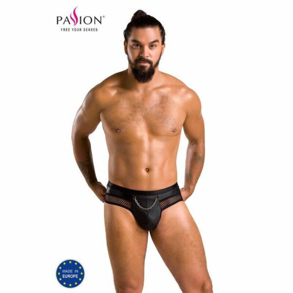 imagen PASSION - 030 SLIP ABIERTO TOM NEGRO L/XL