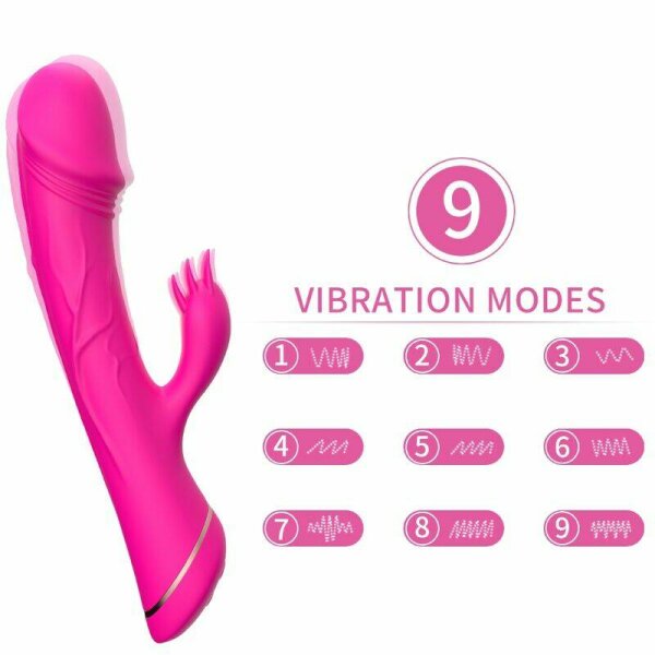 imagen ARMONY - DILDO VIBRADOR RABBIT SILICONA FUCSIA