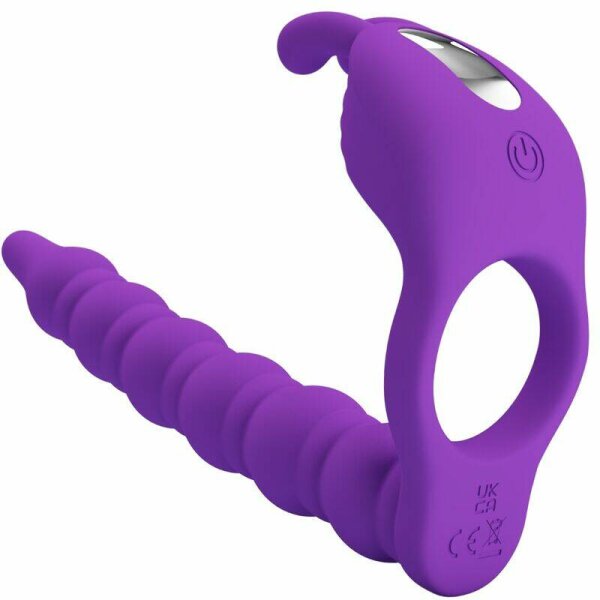 imagen PRETTY LOVE - BLACKNEY ANILLO PENE CON PLUG VIBRADOR LILA