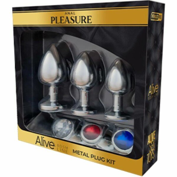 imagen ALIVE - ANAL PLEASURE KIT 3 PLUG METAL