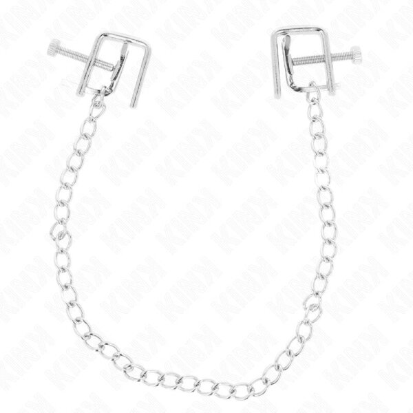 imagen KINK - PINZAS PARA PEZONES COMPRESORA TORNILLO DE BANCO CON CADENA 30 CM