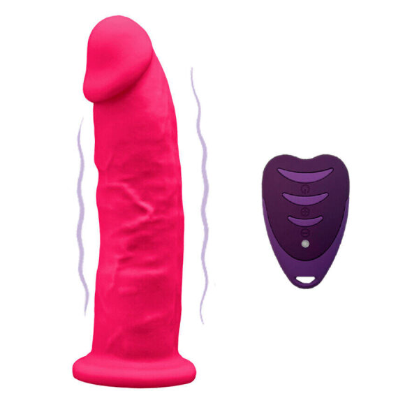 imagen SILEXD - PENE REALÍSTICO MODELO 2 ROSA + CONTROL REMOTO LRS 17 CM