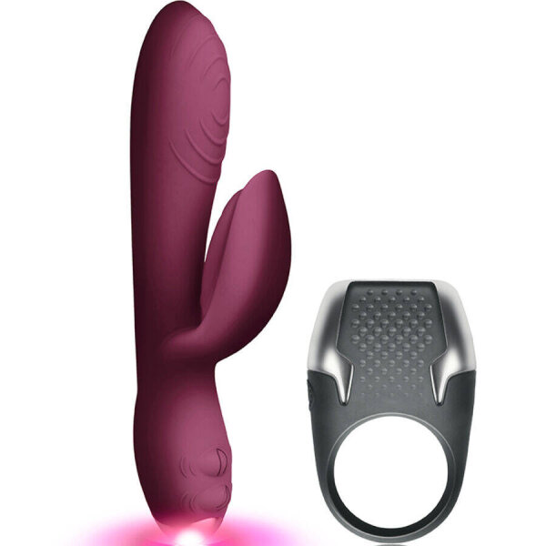 imagen CLIMAXIMUM - LAMOUR KIT VIBRADOR RABBIT + ANILLO PENE LED