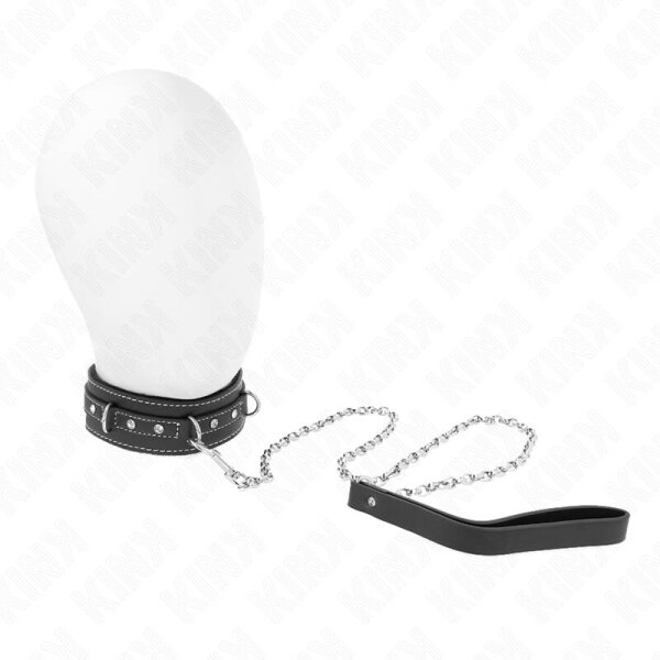 imagen KINK - COLLAR CON CORREA 105 CM DE PIEL DE PVC REMACHE DE DIAMANTES DE IMITACIÓN 41.5 X 4 CM