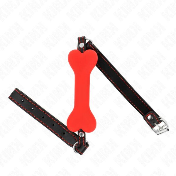 imagen KINK - MORDAZA DE HUESO 12 CM ROJO 63 x 2 CM