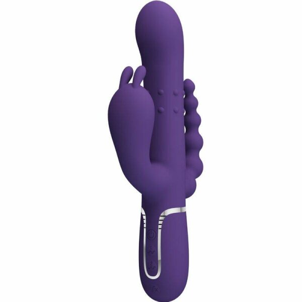 imagen PRETTY LOVE - CAMMY TRIPLE VIBRADOR MULTIFUNCIÓN 4 EN 1 MORADO