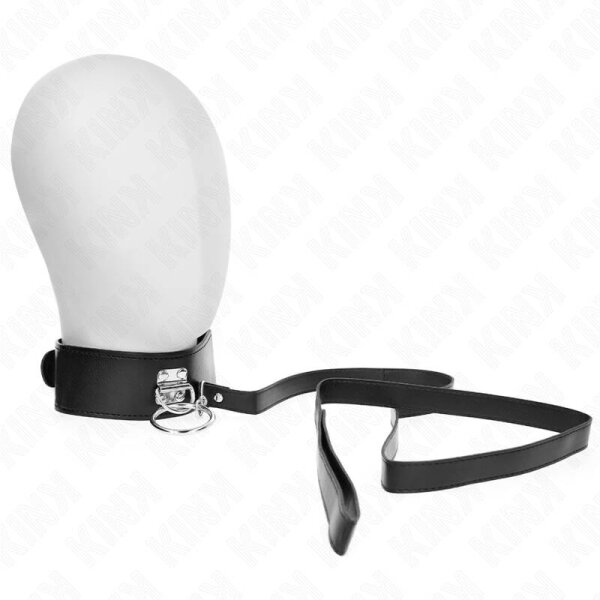 imagen KINK - COLLAR CON CORREA 116 CM CON TACHUELAS CORREA POLIPIEL 50 X 5 CM