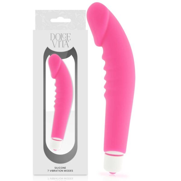 imagen DOLCE VITA - REALISTIC PLEASURE VIBRADOR SILICONA ROSA