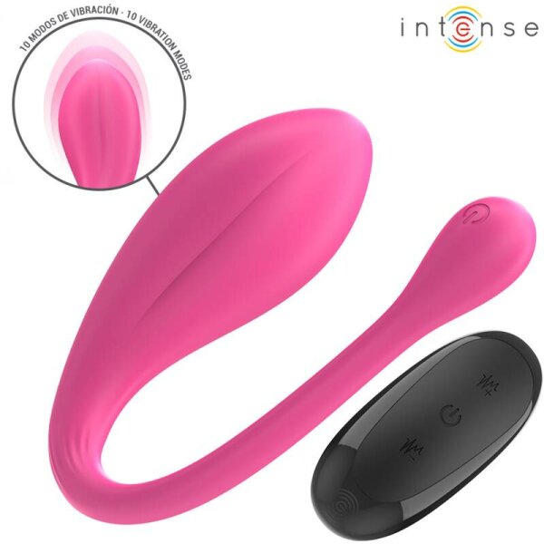 imagen INTENSE - JANICE VIBRADOR U DOBLE ESTIMULACIÓN 10 VIBRACIONES ROSA CONTROL REMOTO