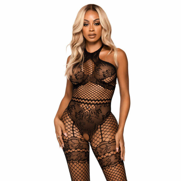 imagen LEG AVENUE - BODYSTOCKING CUELLO HALTER TALLA UNICA - NEGRO
