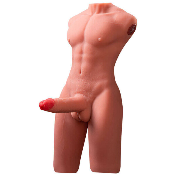 imagen XISE - JASON HALF BODY TORSO REALÍSTICO MASCULINO CON THRUSTING Y VIBRACIÓN 55 CM