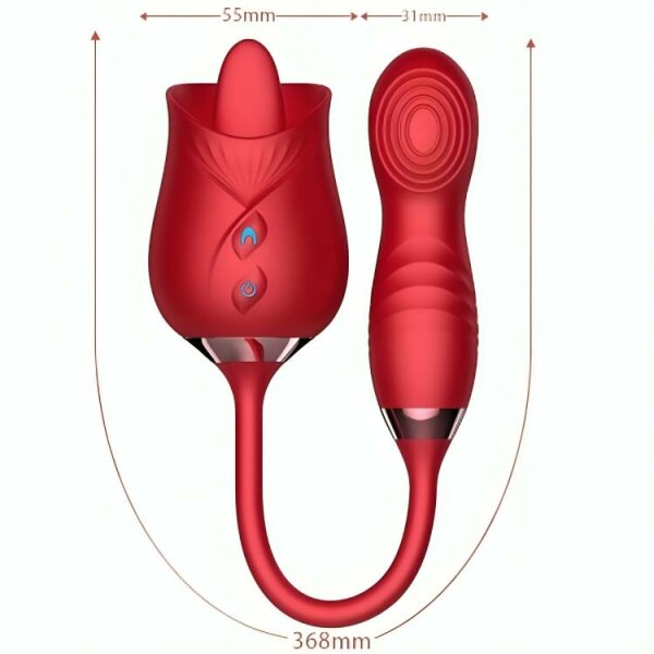 imagen ARMONY - DELIGHT FLOWER VIBRADOR & BUMPING CON LENGUA ROJO