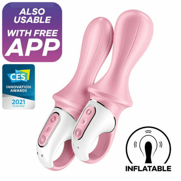 imagen SATISFYER - AIR PUMP BOOTY 5+ VIBRADOR ANAL INFLABLE ROSA