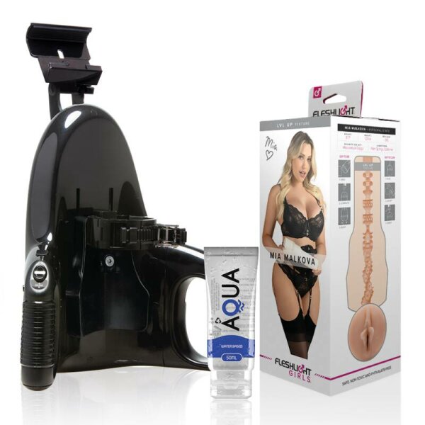 imagen FLESHLIGHT - MIA MALKOVA VAGINA LVL UP + UNIVERSAL LAUNCH + LUBRICANTE AQUA QUALITY 50 ML