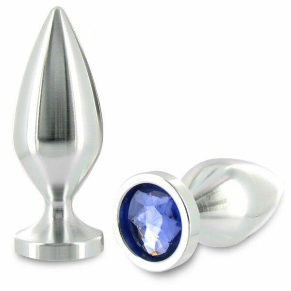 imagen METAL HARD - ANAL PLUG ALIMINUM COLOR CRISTAL MEDIANO 8.89CM