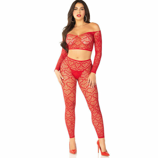 imagen LEG AVENUE - CROP TOP + MEDIAS ROJO TALLA ÚNICA
