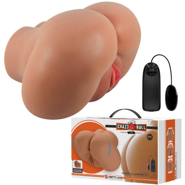 imagen CRAZY BULL - LUNA TRASERO VIBRADOR CON VAGINA Y ANO REALÍSTICO CONTROL REMOTO