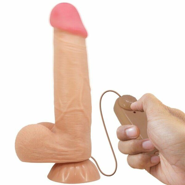 imagen PRETTY LOVE - SLIDING SKIN SERIES DILDO REALÍSTICO CON VENTOSA PIEL DESLIZANTE CONTROL REMOTO  NATURAL 21.8 CM