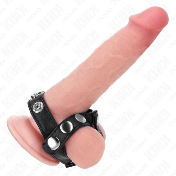 imagen KINK - ANILLO PENE CON 3 CORREAS DIVISORAS DE BOLAS AJUSTABLE