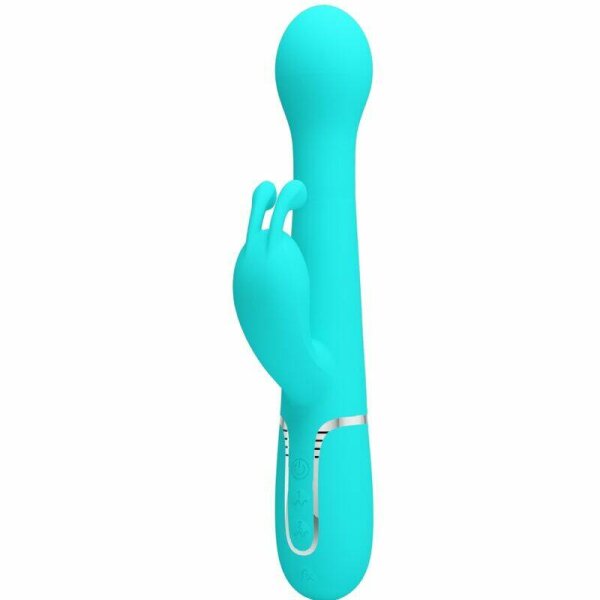 imagen PRETTY LOVE - DEJON VIBRADOR RABBIT 3 EN 1 MULTIFUNCIÓN VERDE AGUA