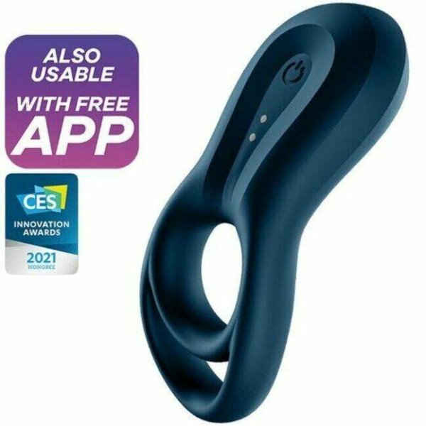 imagen SATISFYER - EPIC DUO ANILLO VIBRADOR APP AZUL