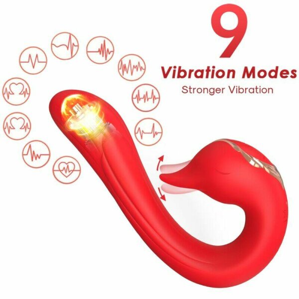 imagen ARMONY - DELFIN VIBRADOR MULTIPOSICION & EFECTO CALOR ROJO