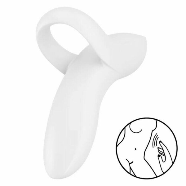 imagen SATISFYER - BOLD LOVER DEDAL VIBRADOR BLANCO