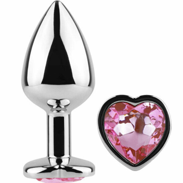 imagen SECRETPLAY - METAL BUTT PLUG CORAZÓN FUCSIA TALLA S 7 CM