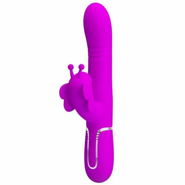 imagen PRETTY LOVE - VIBRADOR RABBIT MULTIFUNCIÓN 4 EN 1 MARIPOSA FUCSIA