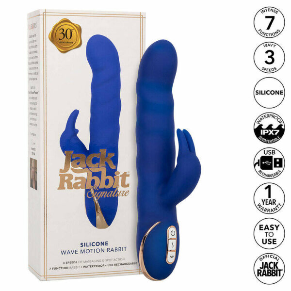 imagen CALEXOTICS - JACK VIBRADOR RABBIT MOVIMIENTO DE ONDAS AZUL