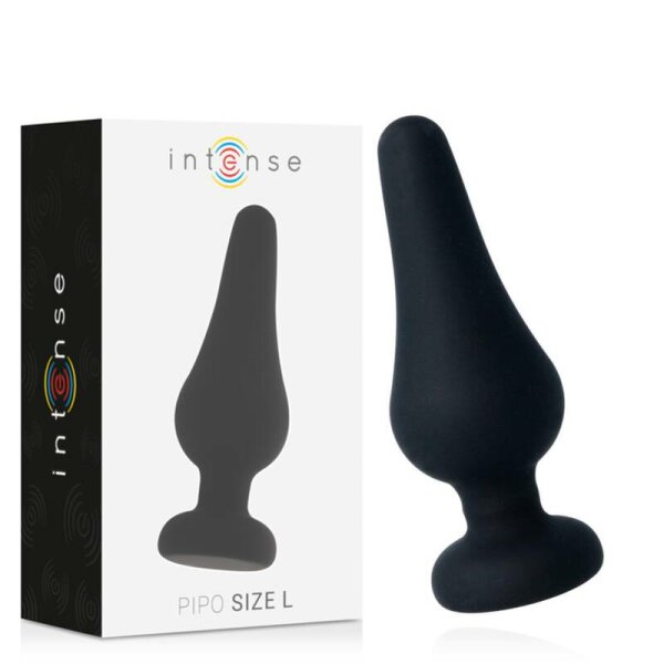 imagen INTENSE - ANAL PLUG PIPO L SILICONE NEGRO 13 CM