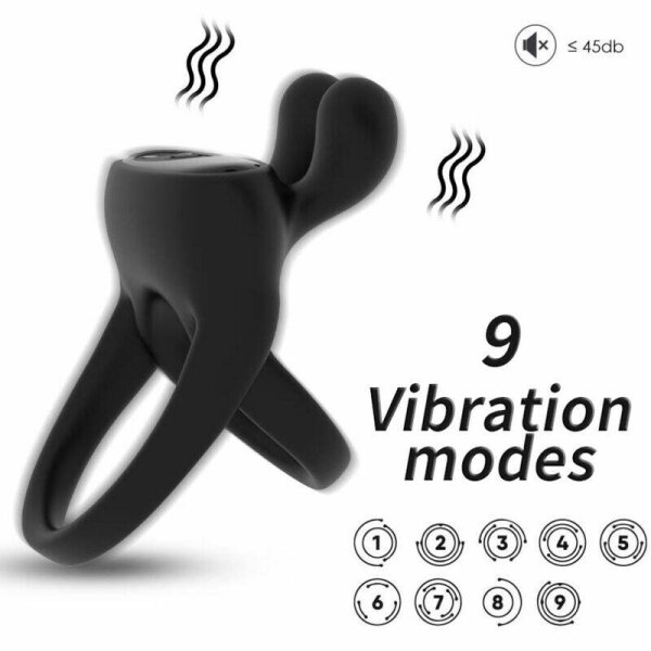 imagen ARMONY - ANILLO VIBRADOR RABBIT NEGRO