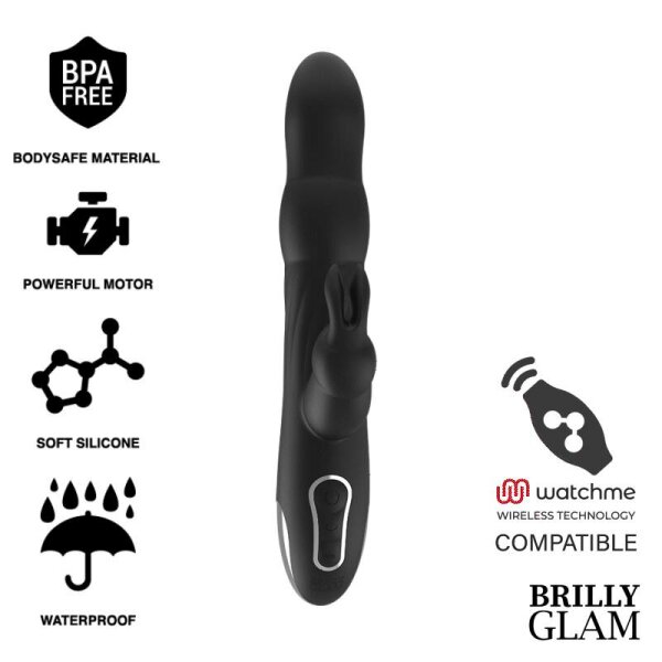 imagen BRILLY GLAM - MOEBIUS RABBIT VIBRATOR & ROTATOR COMPATIBLE CON WATCHME WIRELESS TECHNOLOGY