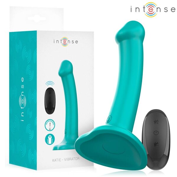 imagen INTENSE - KATIE VIBRADOR CON VENTOSA 10 VIBRACIONES AZUL OSCURO CONTROL REMOTO