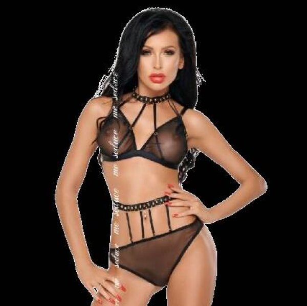 imagen ME-SEDUCE - DOTTY SET DOS PIEZAS NEGRO L/XL