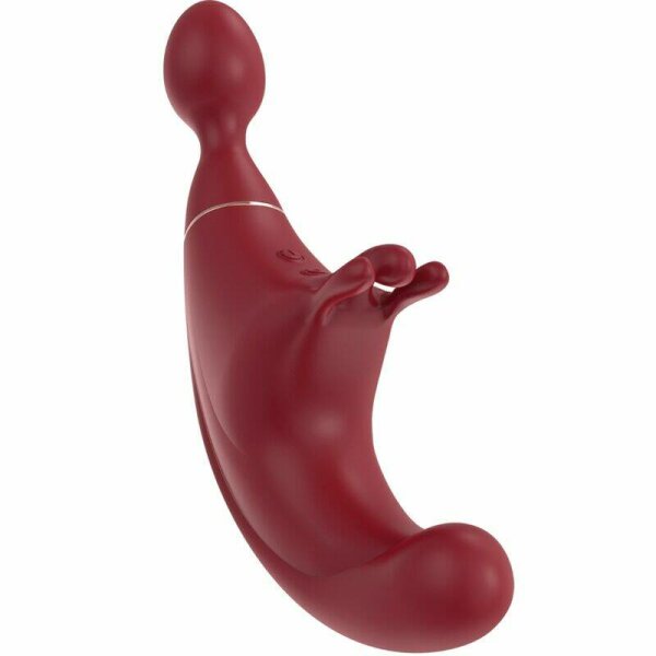 imagen ADRIEN LASTIC - FUSION TRIPLE ESTIMULADOR CLITORIS & G-SPOT ROJO