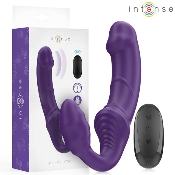 imagen INTENSE - JILL VIBRADOR DOBLE 20 CM VIOLETA CONTROL REMOTO
