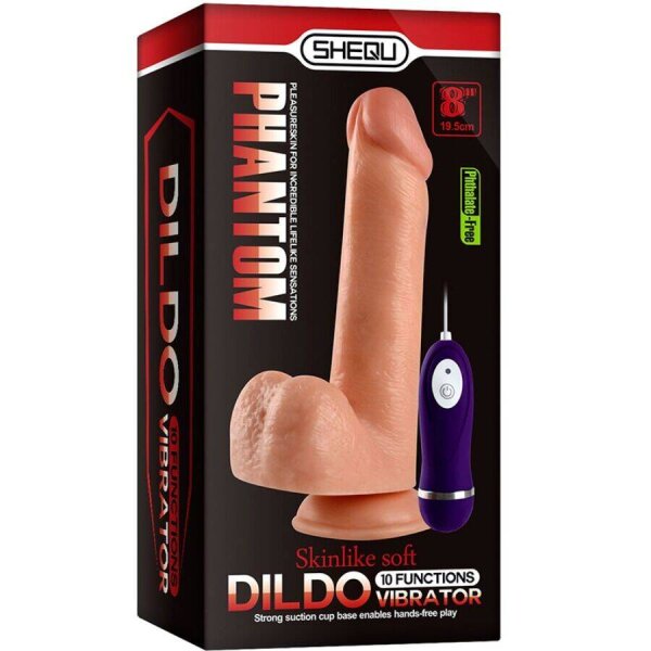 imagen SHEQU - ADAM DILDO VIBRADOR CON CONTROL REMOTO 21 CM