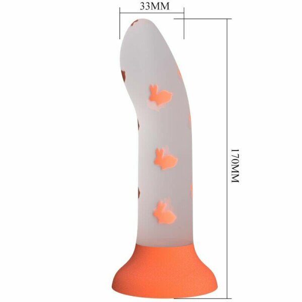 imagen PRETTY LOVE - MAGICAL NIGHTFALL DILDO SIN VIBRACIÓN LUMINOSO NARANJA